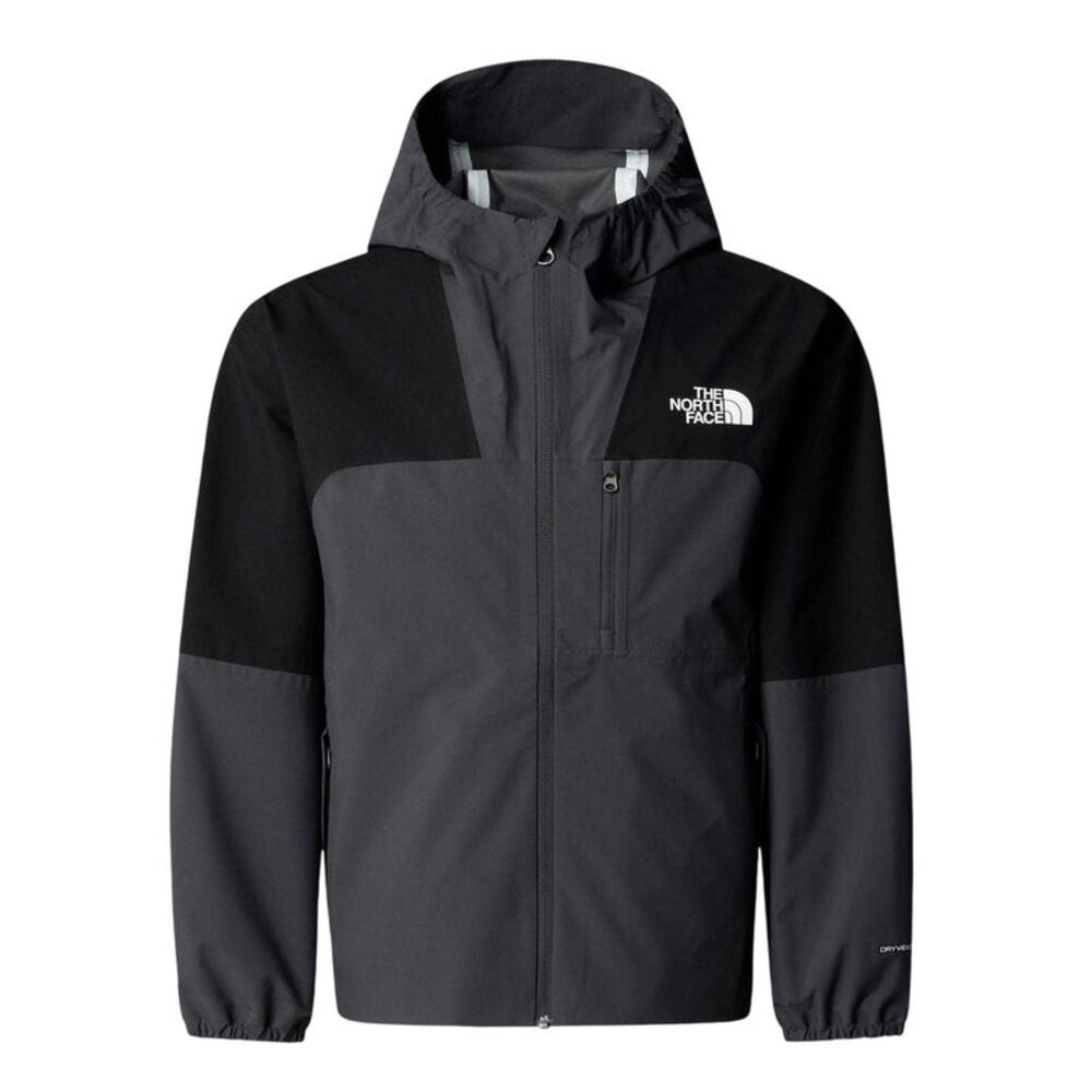 The North Face Boys Packable Shell Jacket / Black/Gray